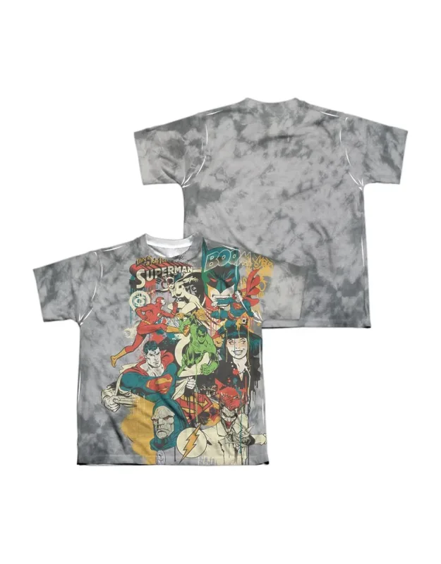 Dc Comics Friends Or Foes Short Sleeve Poly Crew Tee 100% Officially Licensed, 100% Polyester