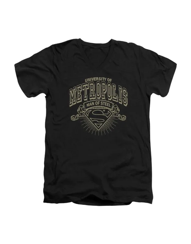 Superman University Of Metropolis V-neck T-shirt