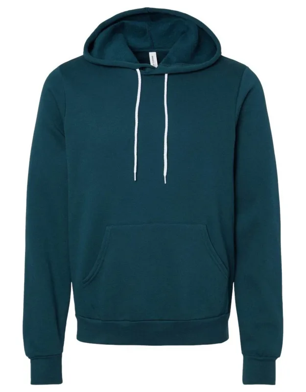 Sponge Fleece Hoodie With Pouch Pocket And Ribbed Cuffs