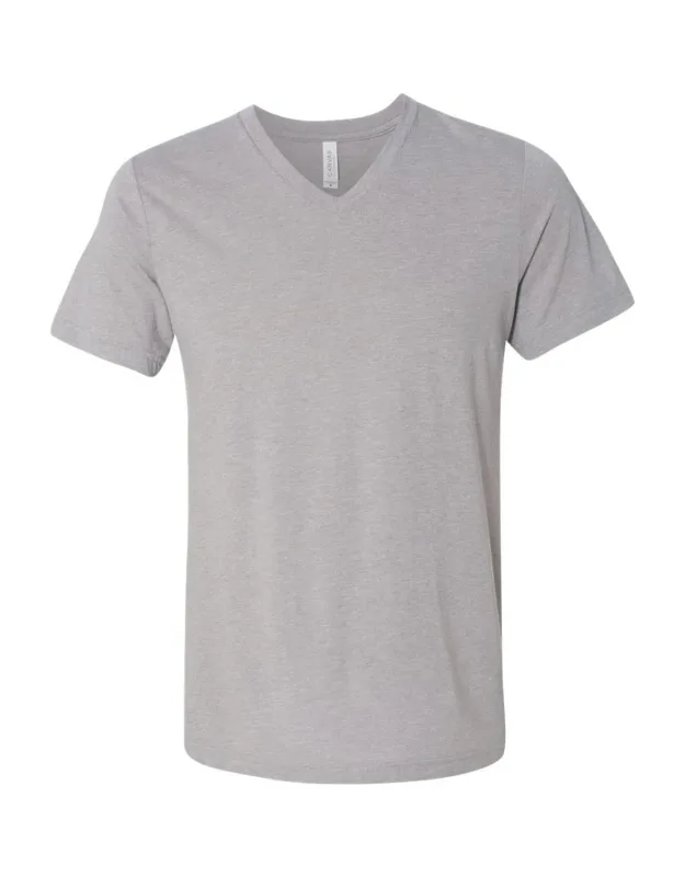 Triblend V-neck Short Sleeve Tee, 3.8 Oz./yd2, 50/25/25 Polyester/cotton/rayon