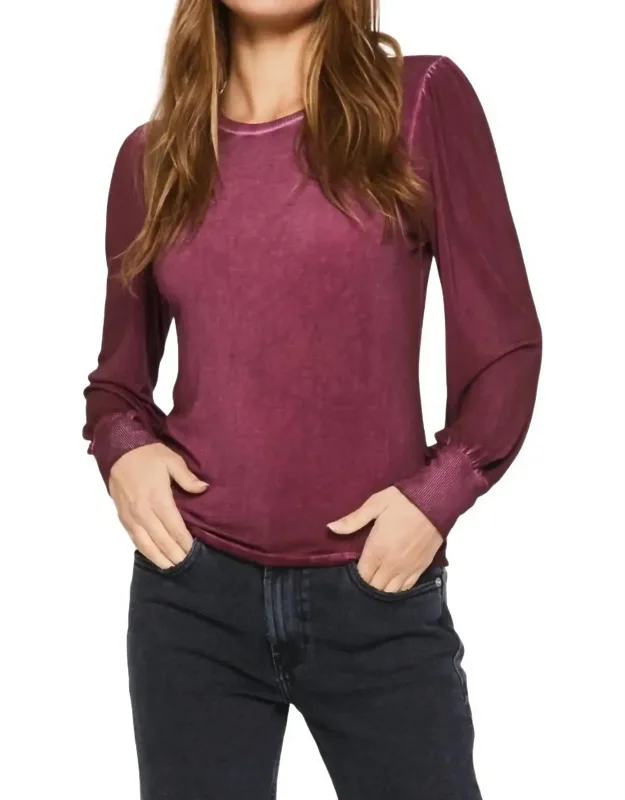 Mica Ruched Long Sleeve Top