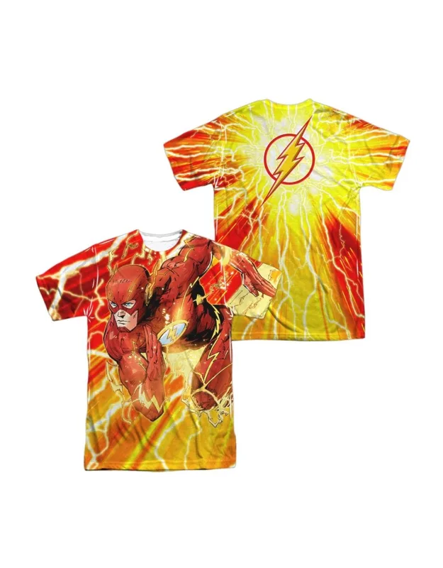 Justice League Of America Lightning Dash Short Sleeve Tee - 100% Polyester