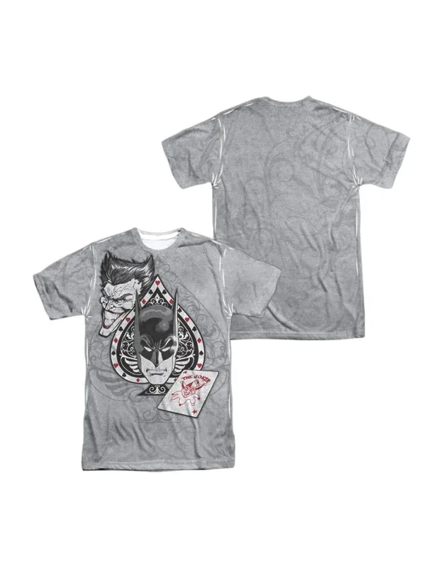 _batman Ace (front/back Print) Short Sleeve 100% Poly Crew Tee / T-shirt - Stylish, Easy To Wear_