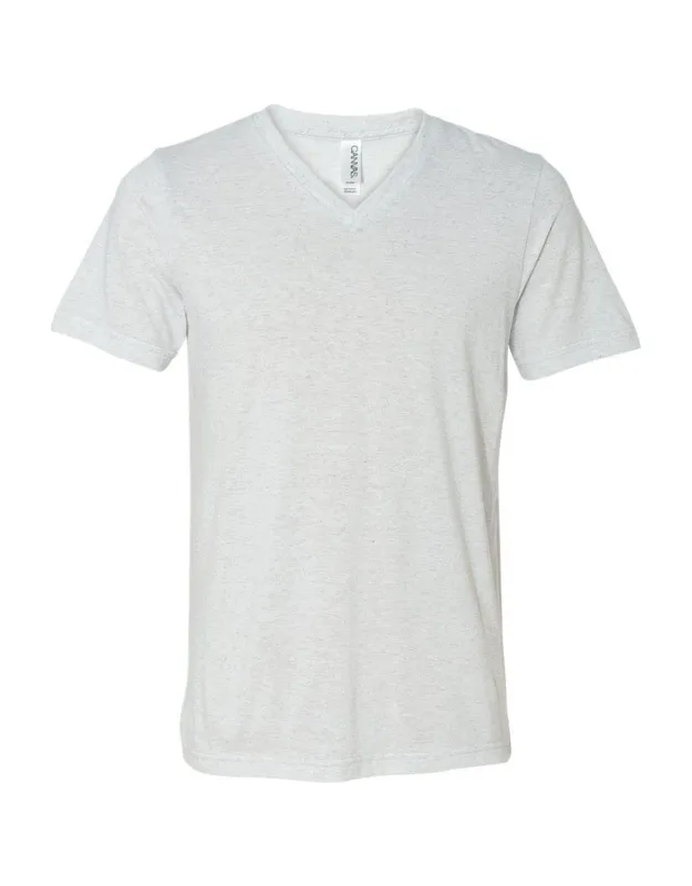 Triblend V-neck Short Sleeve Tee, 3.8 Oz./yd2, 50/25/25 Polyester/cotton/rayon