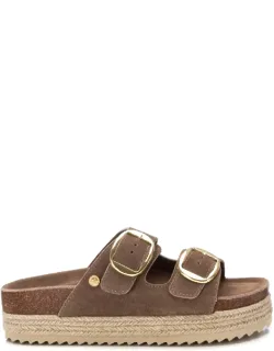 Suede Flat Sandals