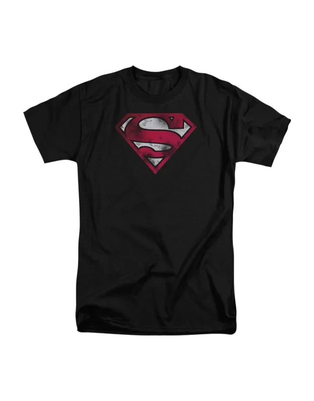Superman War-torn Shield Short Sleeve Tee