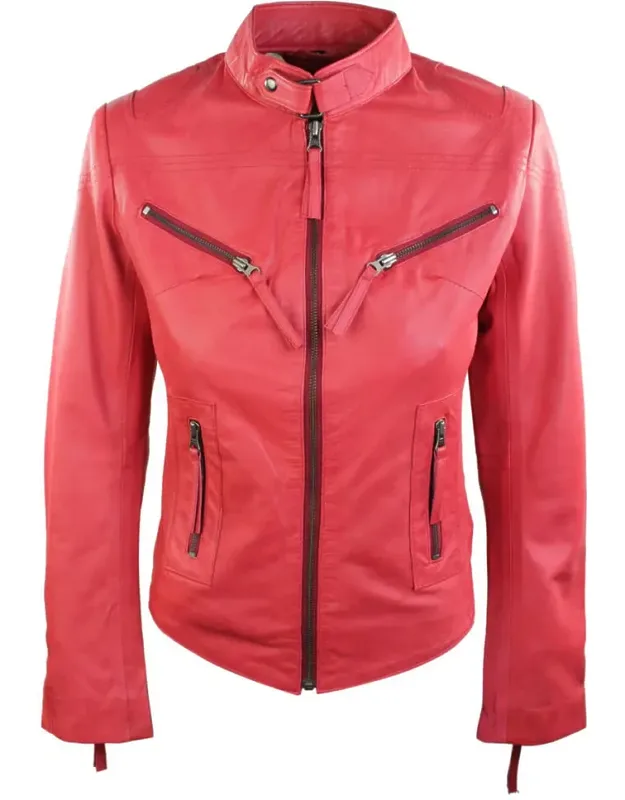 Leather Vintage Slim Fit Biker Jacket