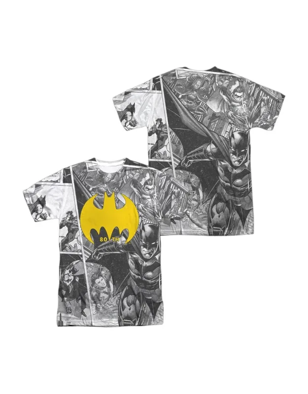 _batman Collage (front/back Print) Short Sleeve Poly Crew Tee / T-shirt - Stylish And Easy Wear_