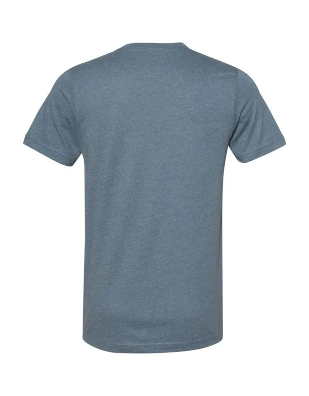 Sueded Tee, 4.2 Oz./yd2, 52/48 Airlume Pre-shrunk Combed And Ringspun Cotton/polyester, 32 Singles, Retail Fit, Sueded Jersey, Shoulder Taping, Side Seams, Tear Away Label.