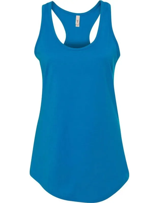 Next Level Ideal Racerback Tank With Curved Hem And Tear Away Label