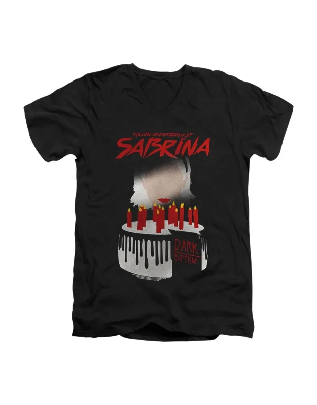 Chilling Adventures Of Sabrina Dark Baptism V-neck Premium Cotton T-shirt