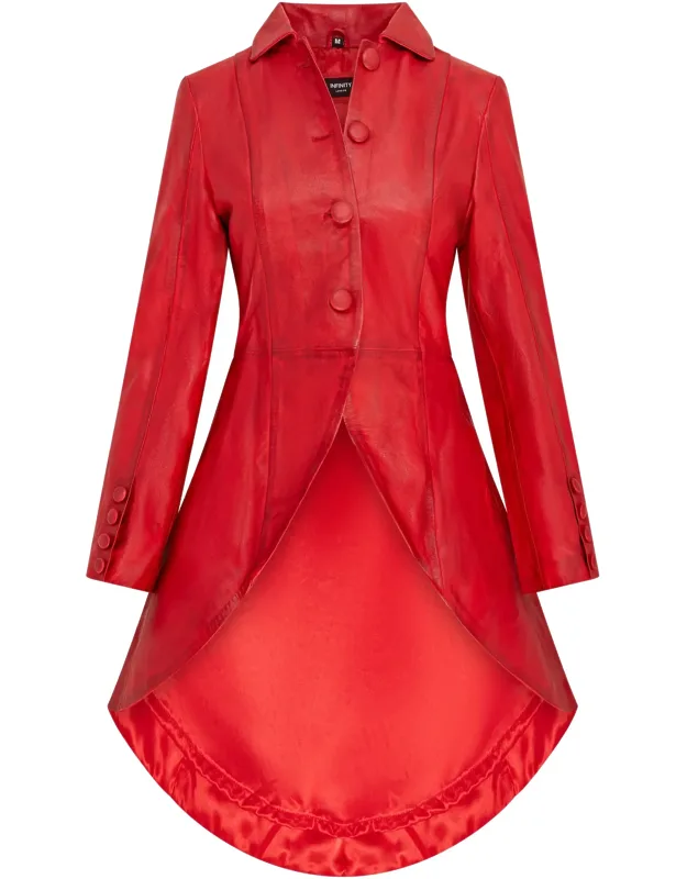 Gothic Full Length Victorian Leather Coat