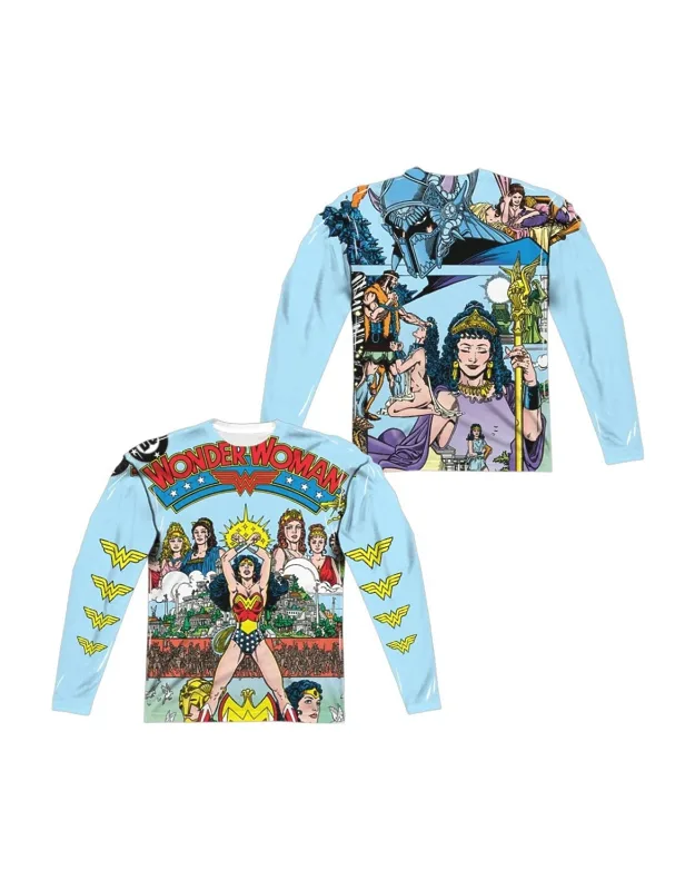 Justice League Of America No 1 Cover (front/back Print) Long Sleeve Poly Crew Tee