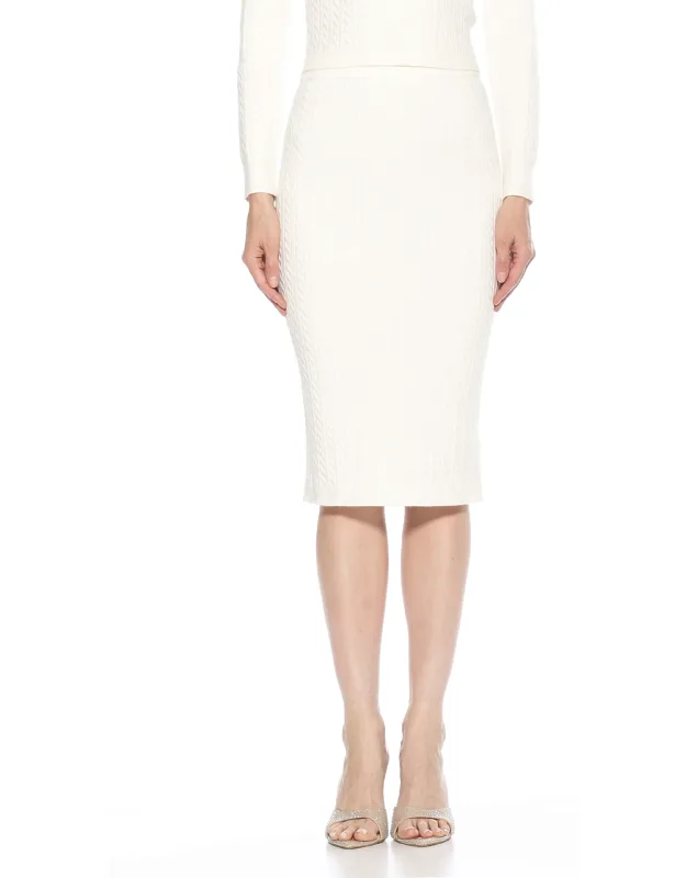 Zion Skirt High Waisted Cable Knit