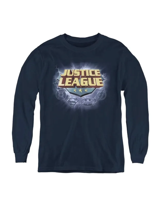 Justice League Of America Storm Logo Long Sleeve Tee