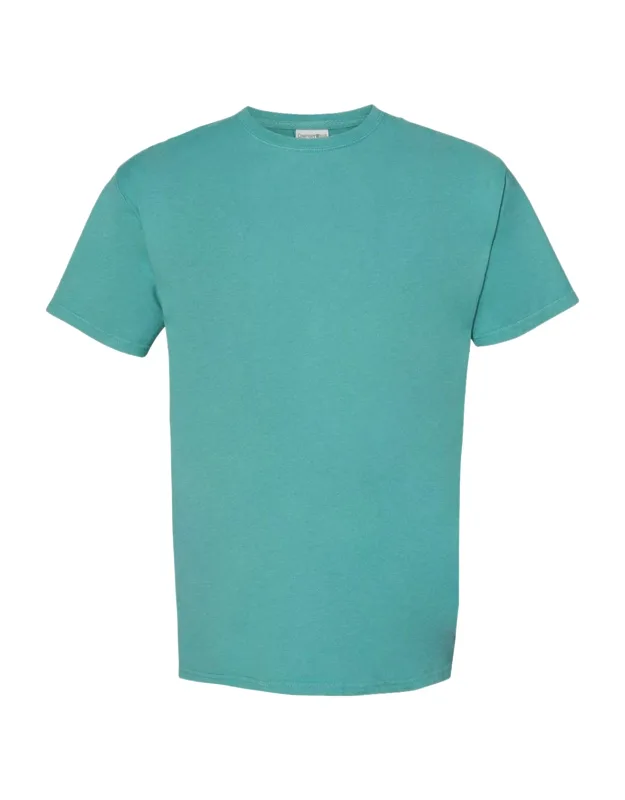 Comfortwash Garment-dyed T-shirt With Double-needle Coverstitched And Twill Neck Tape