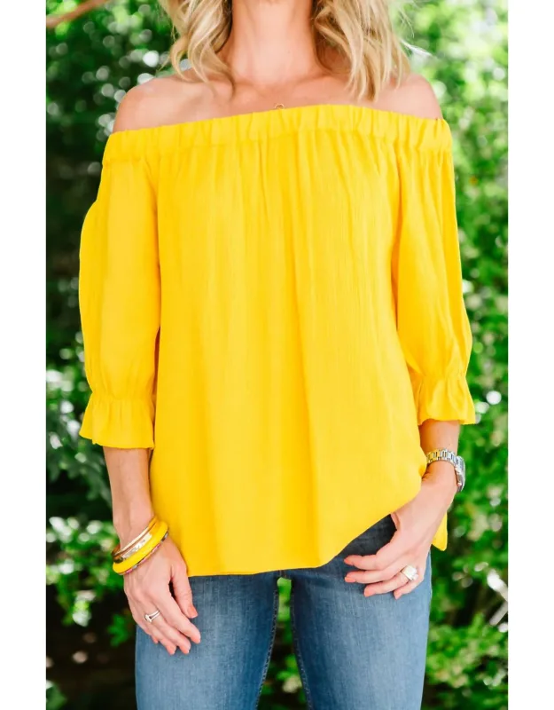 Soak Up The Sun Peasant Top