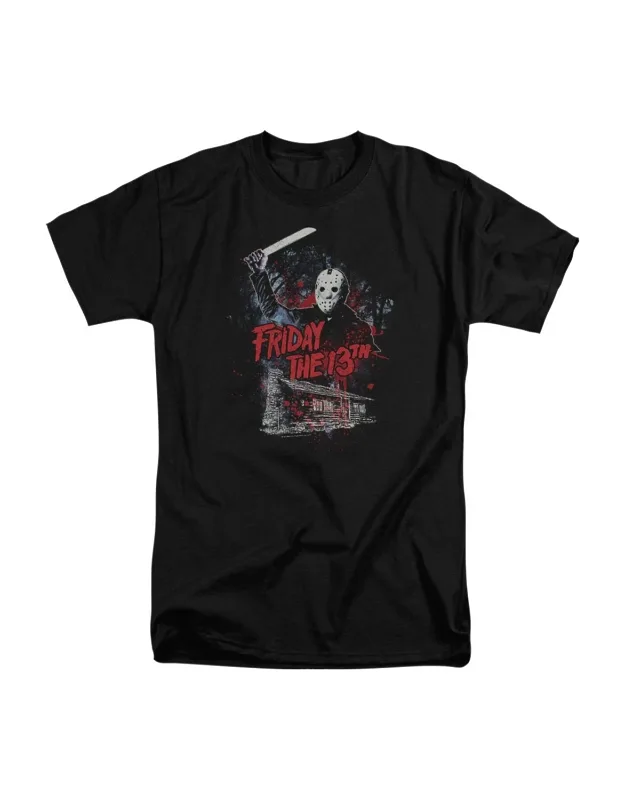 Friday The 13th Cabin Short Sleeve T-shirt - 100% Cotton, Officially Licensed