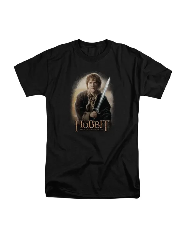 The Hobbit Bilbo And Sting Short Sleeve Adult Tall Tee / T-shirt 100% Cotton