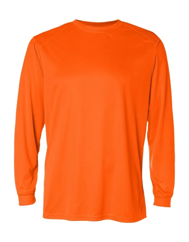 Badger B-core Long Sleeve T-shirt With Moisture Management And Sport Paneled Shoulders