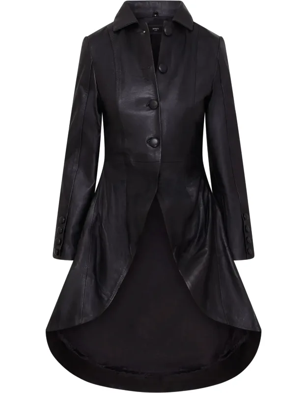 Gothic Full Length Victorian Leather Coat