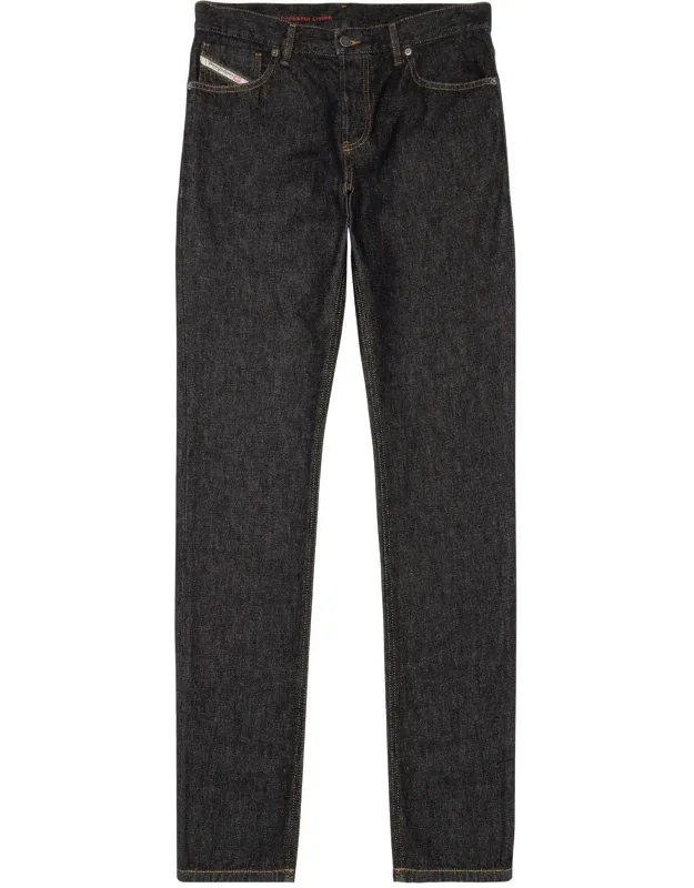 D-sark Slim Fit Straight Leg Denim Jeans With Button Fly And Signature Detailing