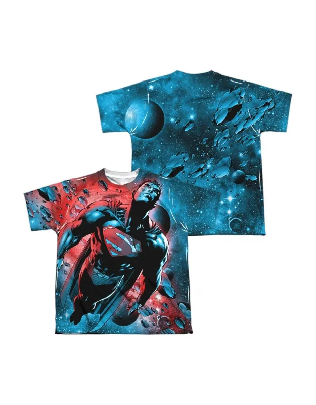 Superman Red Sun Short Sleeve Poly Crew Tee - Stylish For Everyday Wear