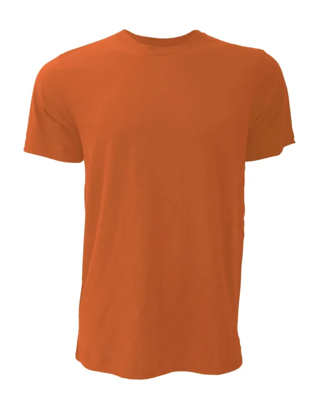 Canvas Jersey Crew Neck Short Sleeve T-shirt - Ribbed Neckline, Slim Fit
