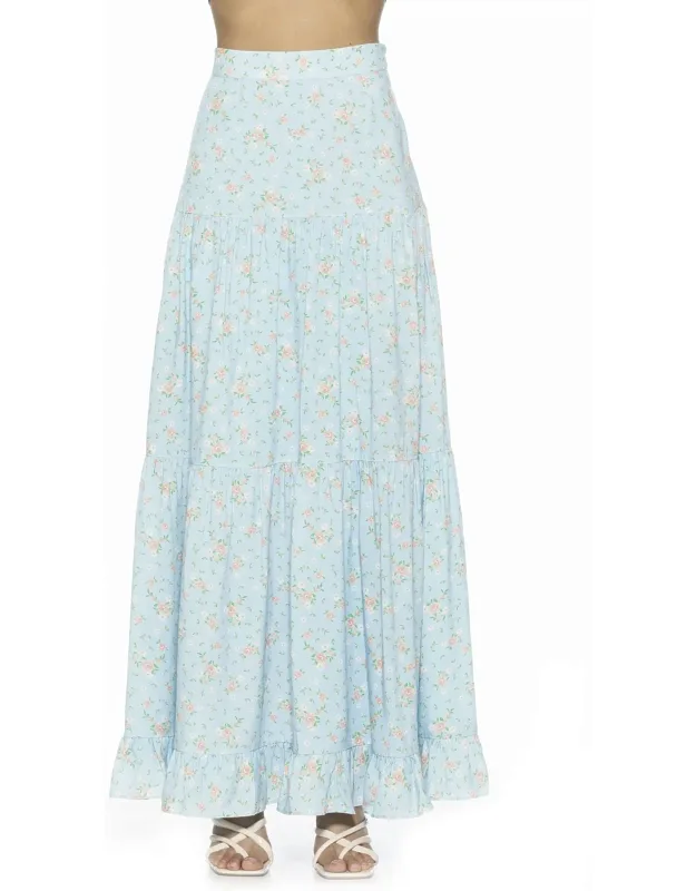 Halima Skirt With Ruffle Hem And Tiered Design
