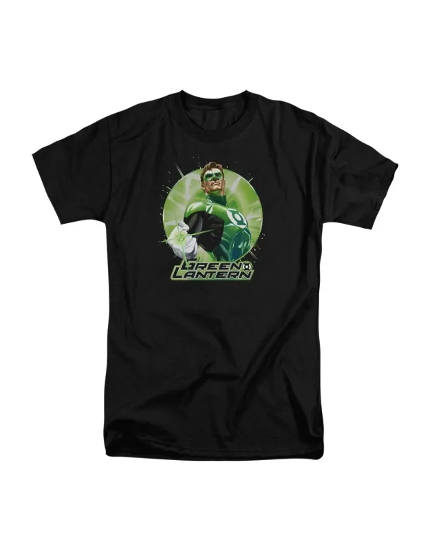 Justice League Of America Green Static Short Sleeve Tee - 100% Cotton, Officially Licensed