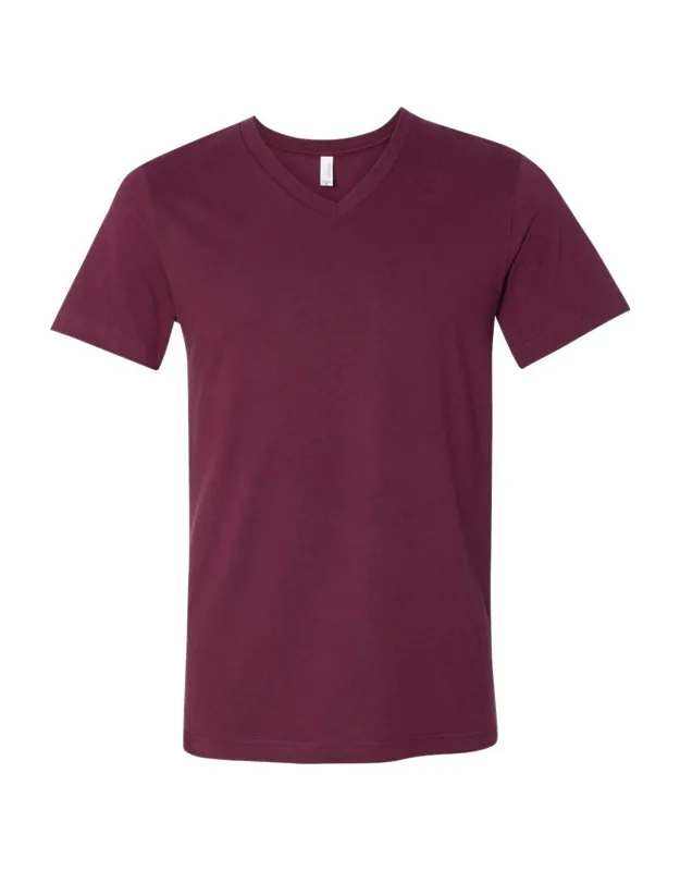 Jersey V-neck Tee, 100% Airlume Combed And Ringspun Cotton, Retail Fit