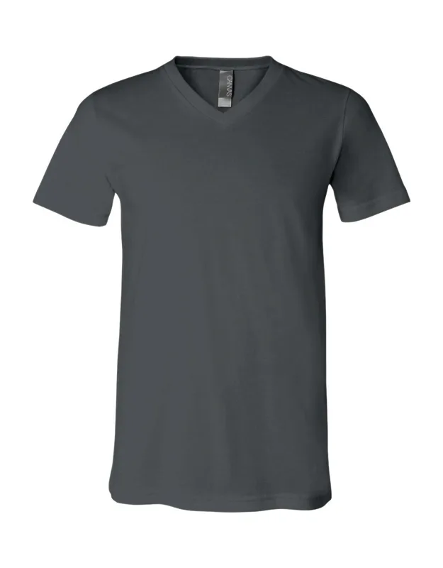 Jersey V-neck Tee, 100% Airlume Combed And Ringspun Cotton, Retail Fit