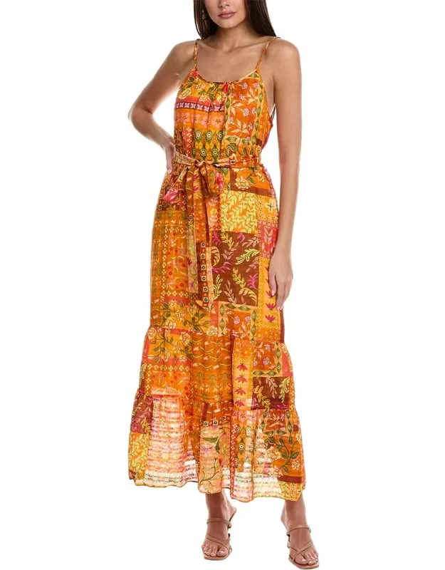Kinley Maxi Dress With Adjustable Straps And Self-tie Belt