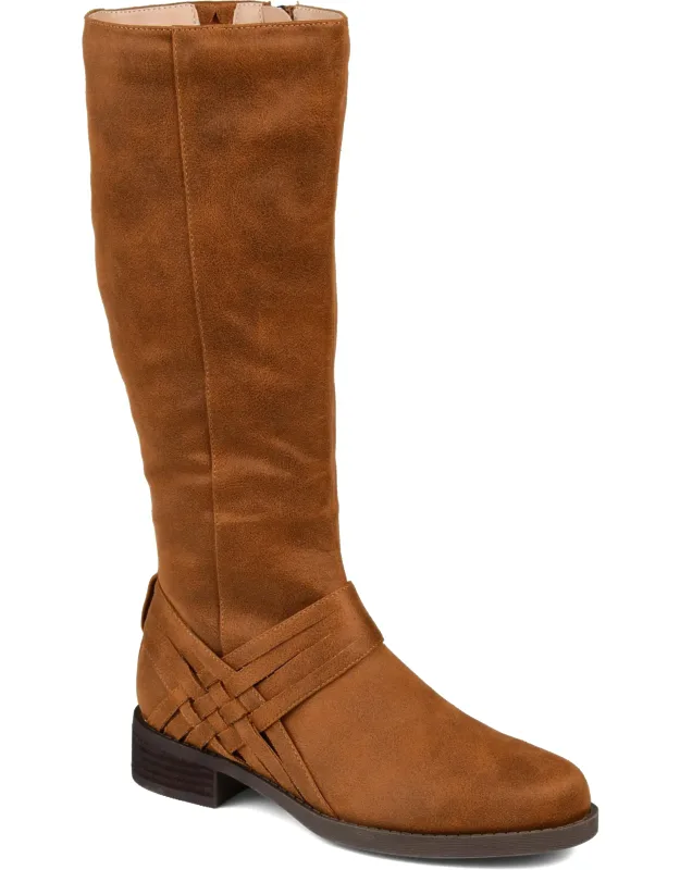 Stacked Heel Riding Boots