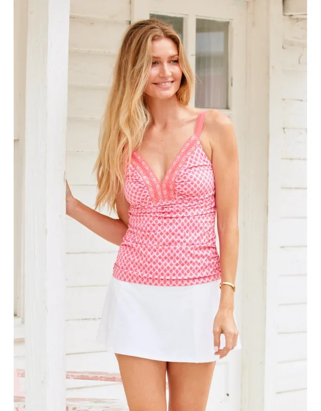 Embroidered Tankini Top