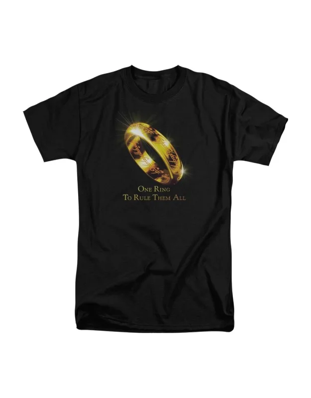 Lord Of The Rings One Ring Short Sleeve Adult Tall Tee / T-shirt, 100% Cotton, Officially Licensed
