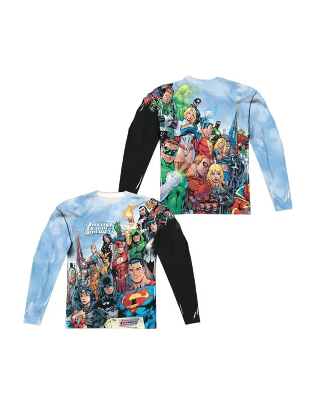 Justice League Of America Long Sleeve Crew Tee