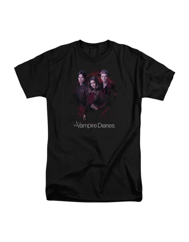Vampire Diaries Company Of Three Short Sleeve Adult Tall Tee / T-shirt 100% Cotton, Officially Licensed