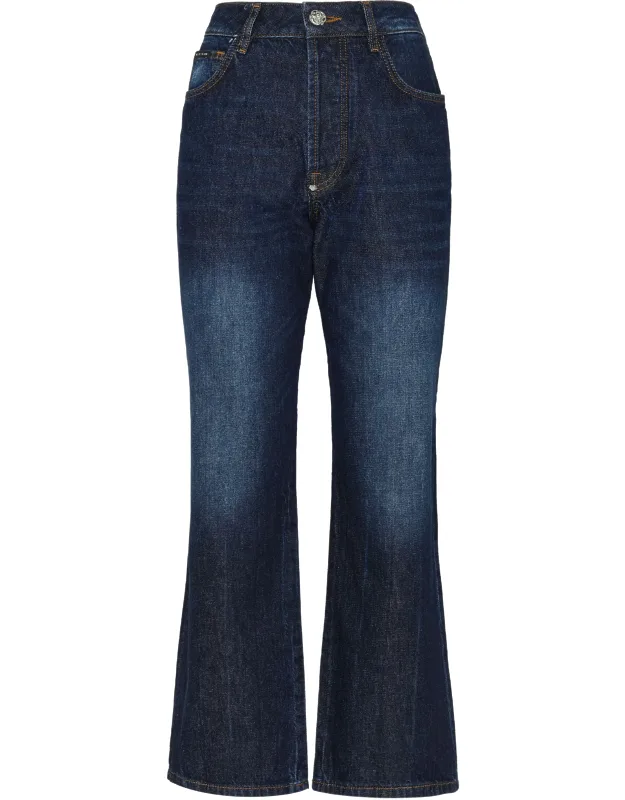 Trousers Fit Iconic Plein Stone Washed 5 Pocket Pants