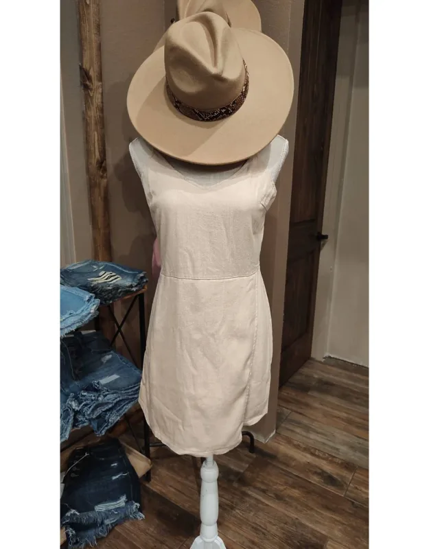 Mini Dress With A-line Silhouette And Spaghetti Straps