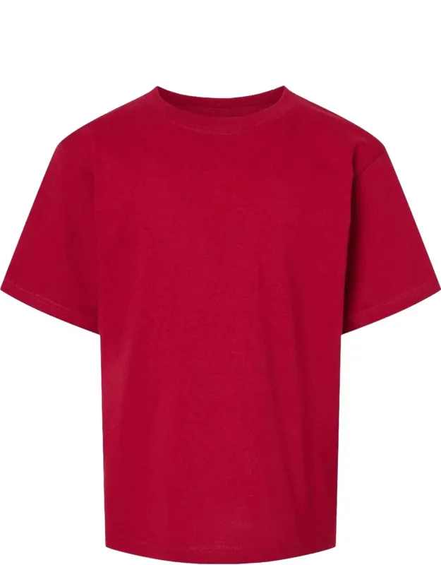 Youth Gold Soft Touch T-shirt 100% Preshrunk Cotton, Cover Seamed Neckline
