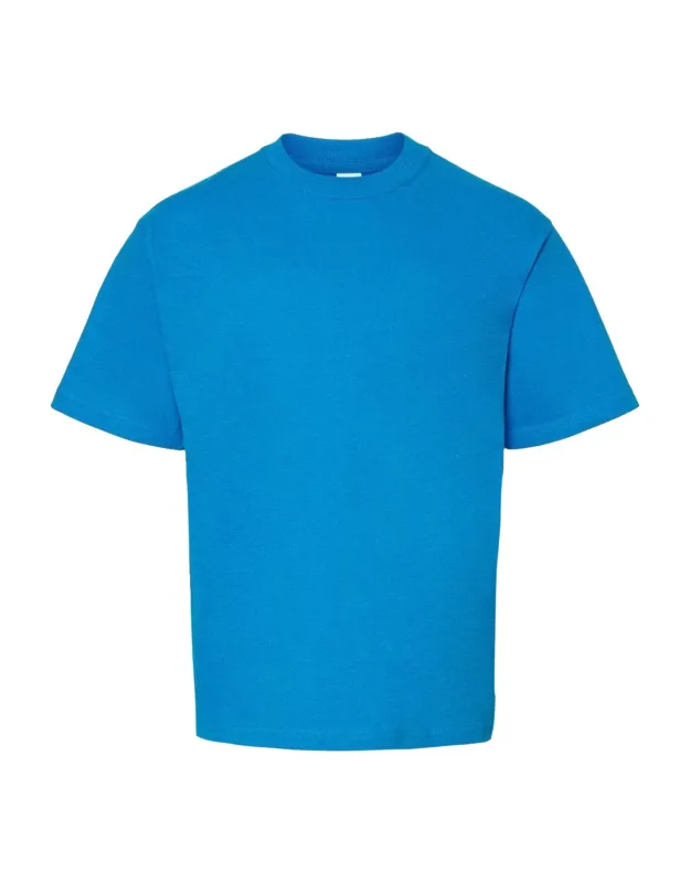 Youth Gold Soft Touch T-shirt, 100% Preshrunk Cotton, Cover Seamed Neckline