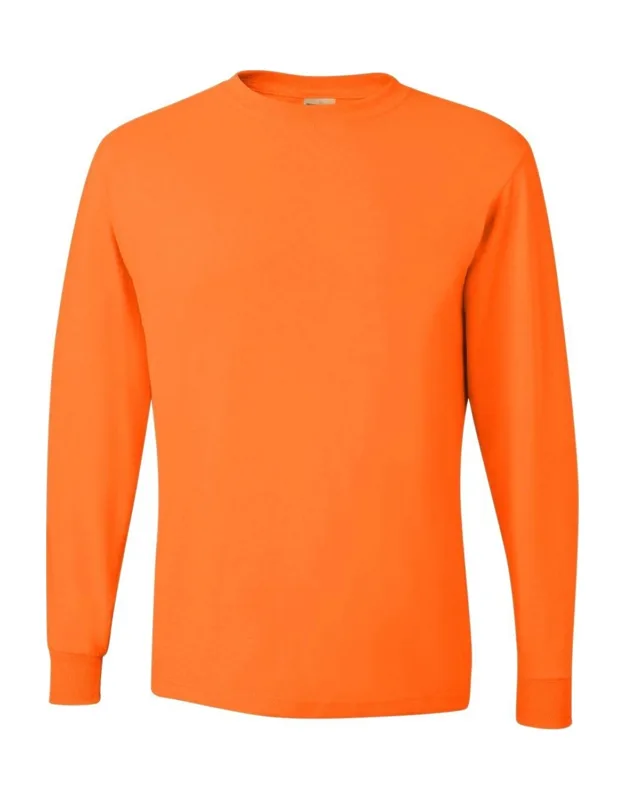 Dri-power Long Sleeve 50/50 T-shirt With Advanced Moisture-management Performance And Noticeably Softer Hand