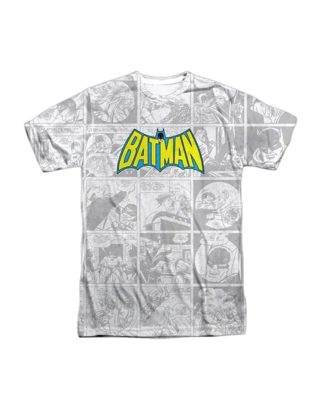 Dc Comics Vintage Bat Strip Short Sleeve 100% Poly Crew Tee - Stylish For Everyday Wear, 100% Officially Licensed