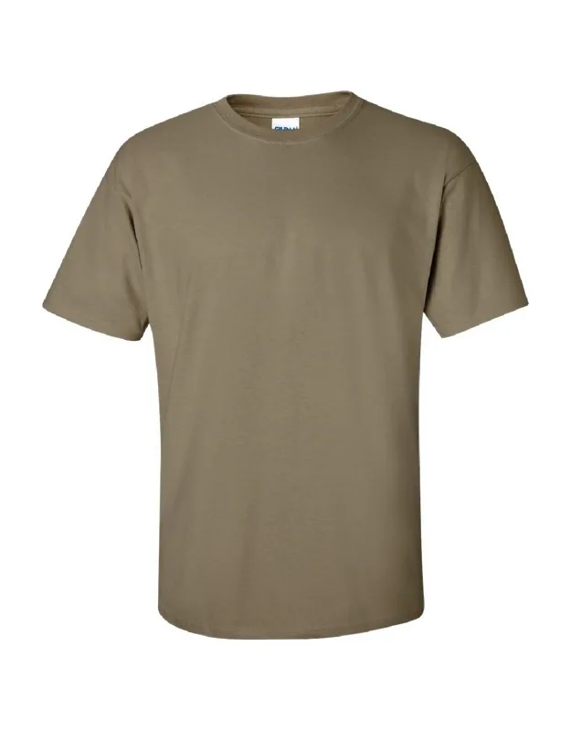 Gildan Ultra Cotton Short Sleeve T-shirt With Seamless Double-needle Collar And Tubular Construction