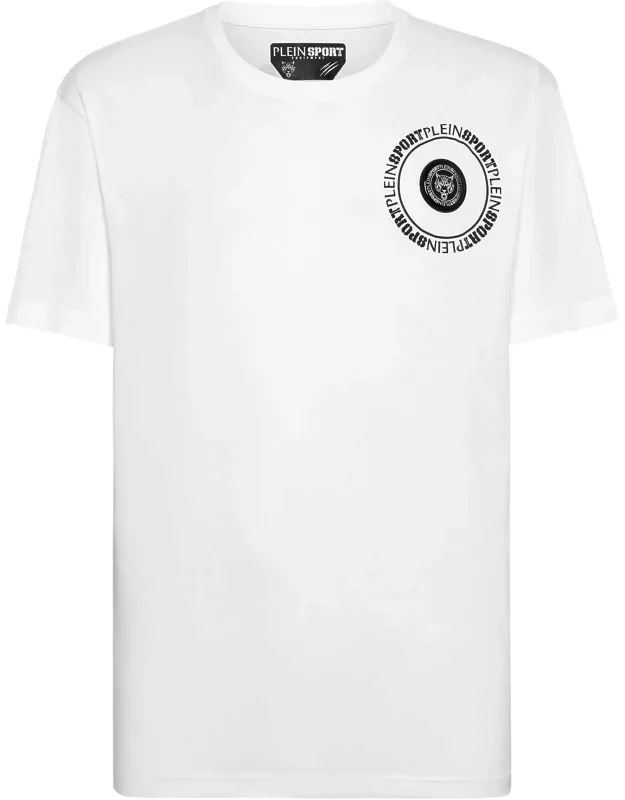 T-shirt Round Neck Ss With Rubberized Tiger Patch And Iconic Print