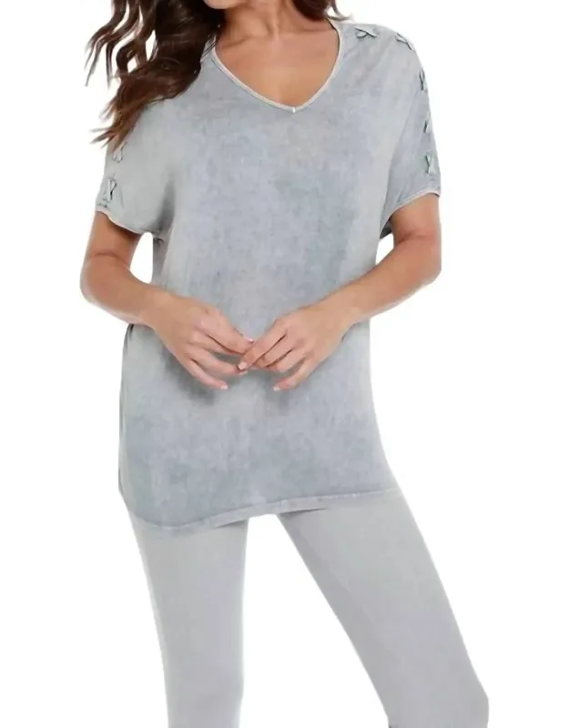 Braided Short Sleeve Tunic
