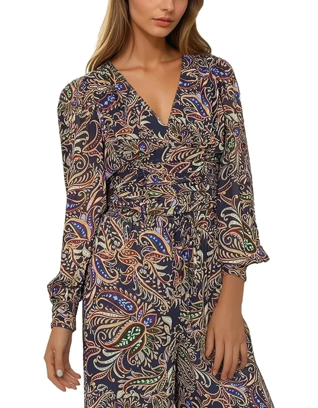 Evan Top With Cinched Waist And Bold Florals