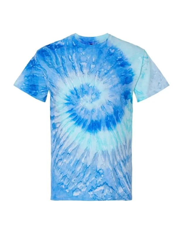 _multi-color Tie-dyed T-shirt, Heavyweight Cotton, Pre-shrunk, Classic Fit_
