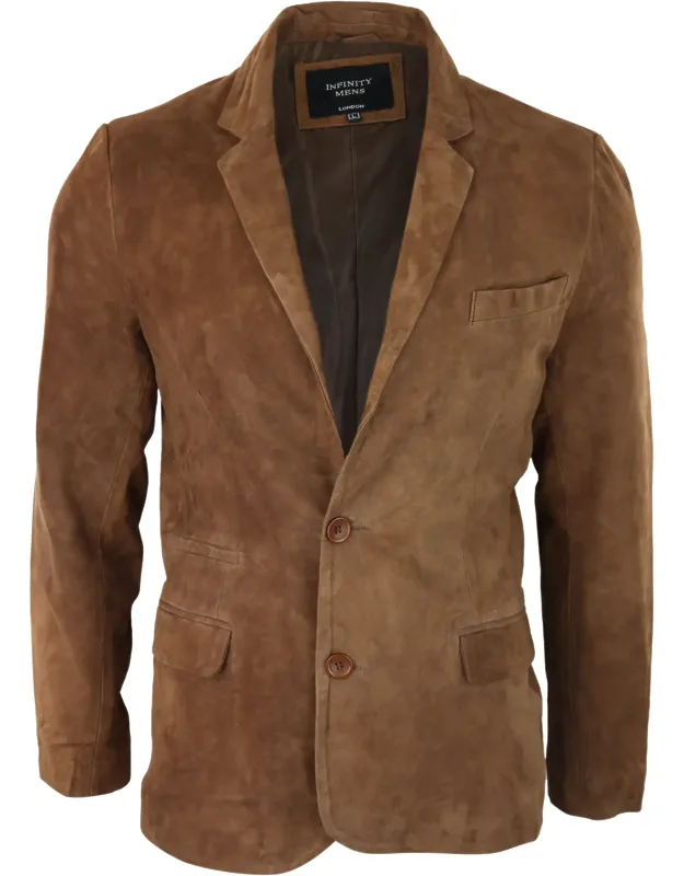 Genuine Suede Blazer Style Jacket